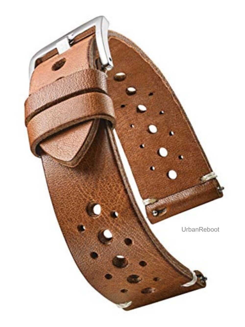 Full Grain Leather Watch Band 20mm Quick Release Replacement Strap